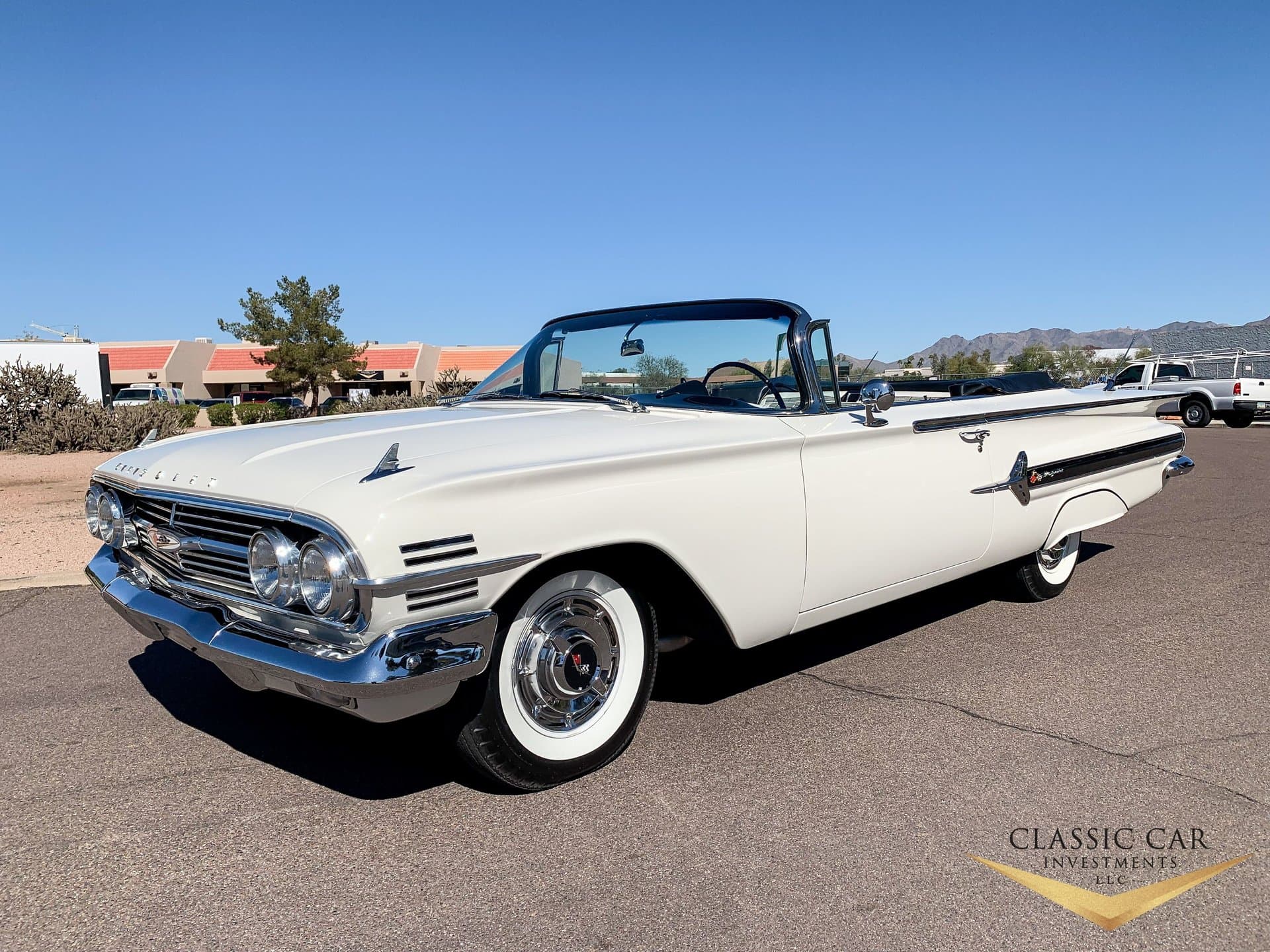 Chevy Vintage Classic White Impala 1960