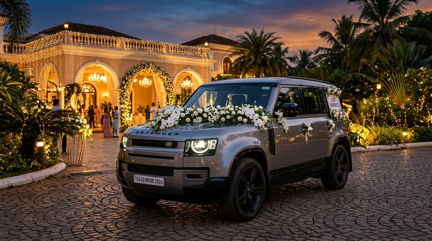 Range Rover Defender Bespoke Luxury Wedding Car in Goa