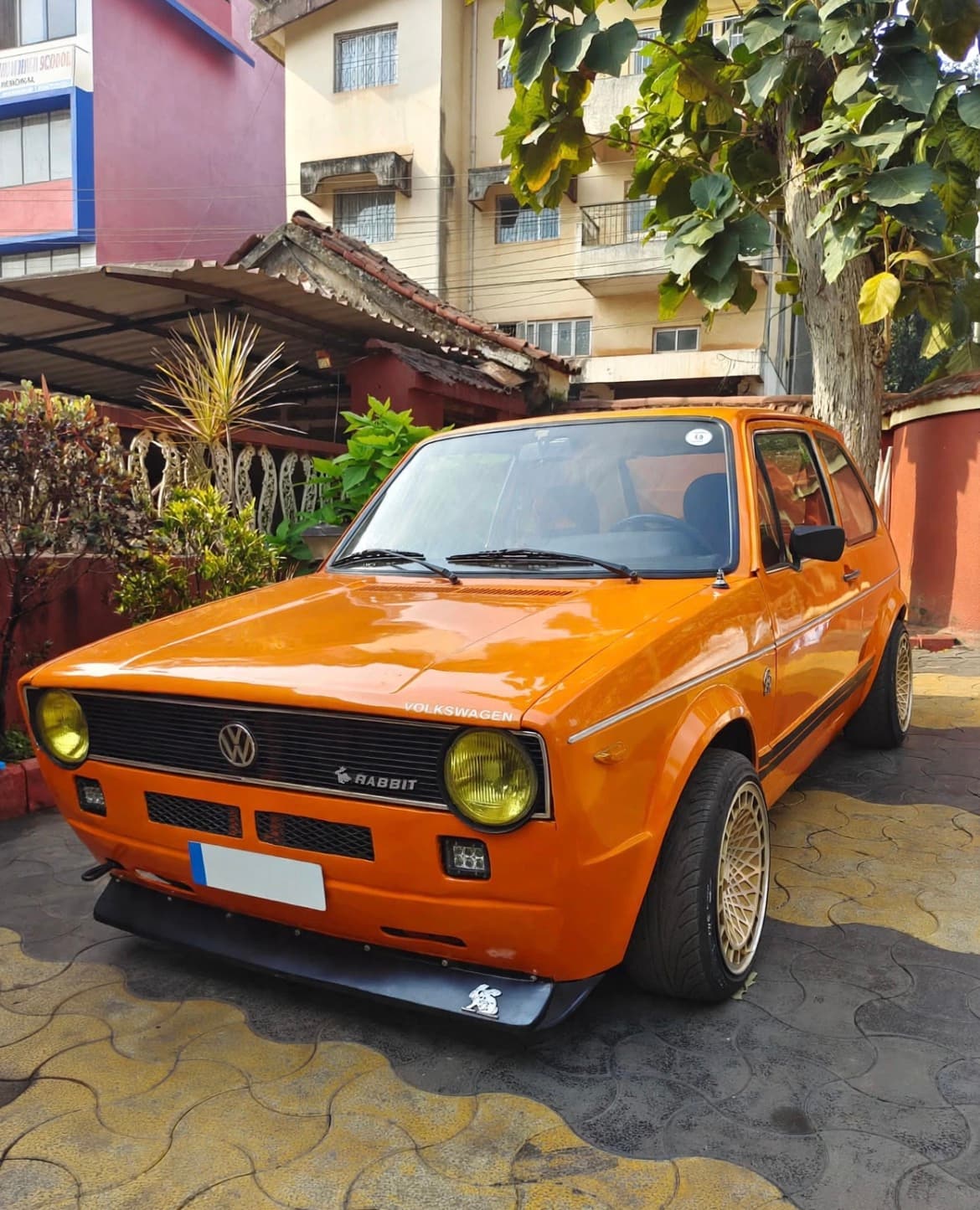Vintage Volkswagen Rabbit Golf Mk 1 Front Stance