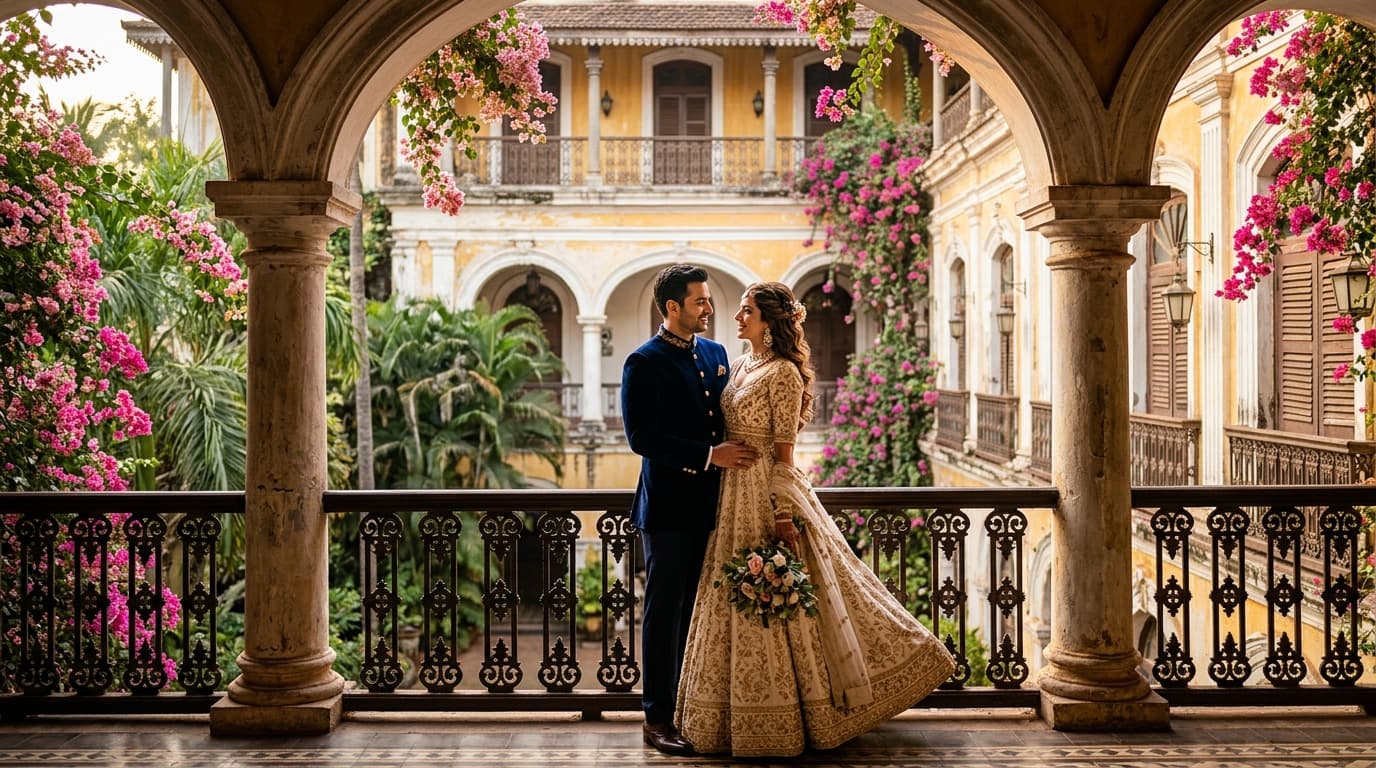 Pre-Wedding Shoot at Portuguese Heritage Villa in Goa