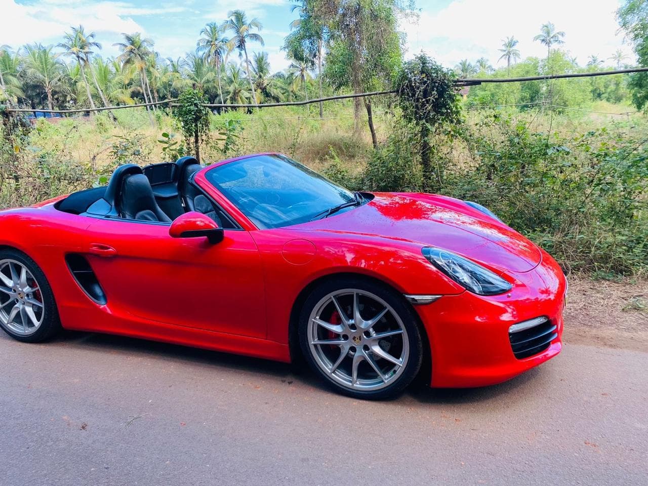 Porsche Cayman Red in Goa